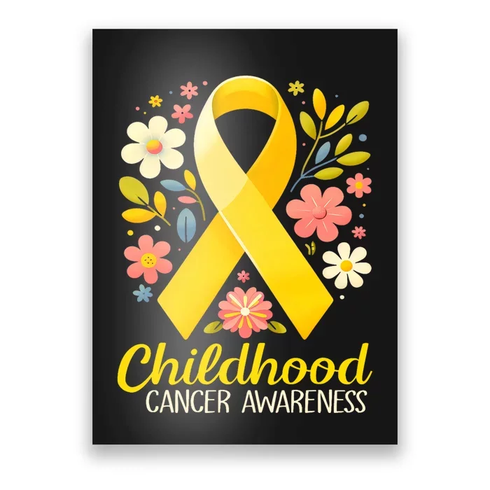 Gold Ribbon Childhood Cancer Awareness Poster