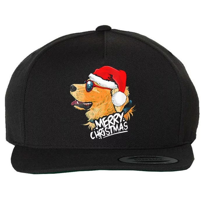 Golden Retriever Christmas Sweater Santa Xmas Dog Christmas Wool Snapback Cap