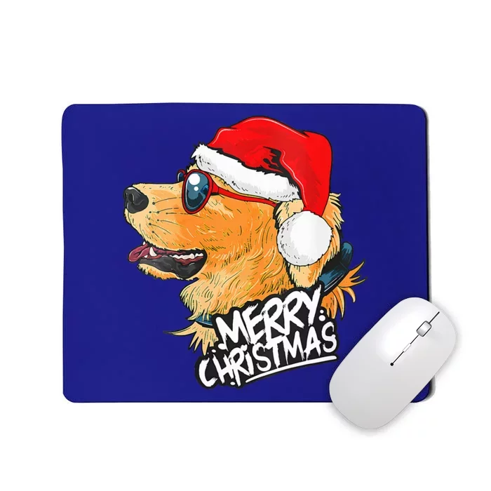 Golden Retriever Christmas Sweater Santa Xmas Dog Christmas Mousepad