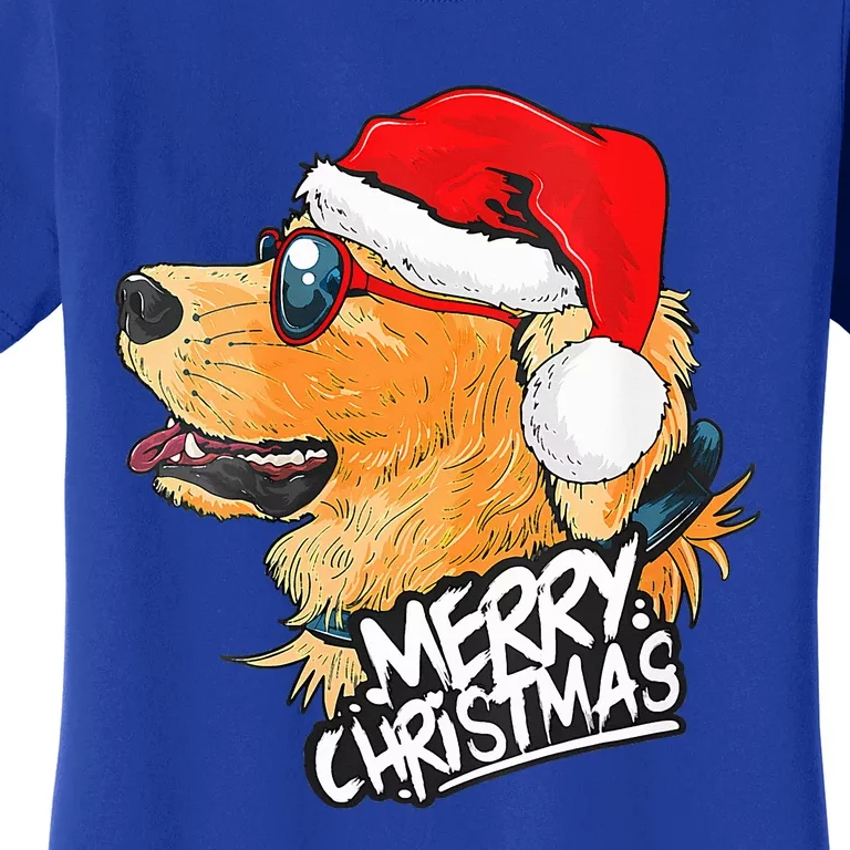 Golden Retriever Christmas Sweater Santa Xmas Dog Christmas Women's T-Shirt