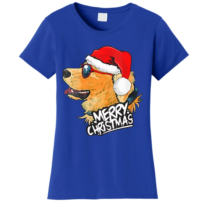 Golden Retriever Christmas Sweater Santa Xmas Dog Christmas Women's T-Shirt