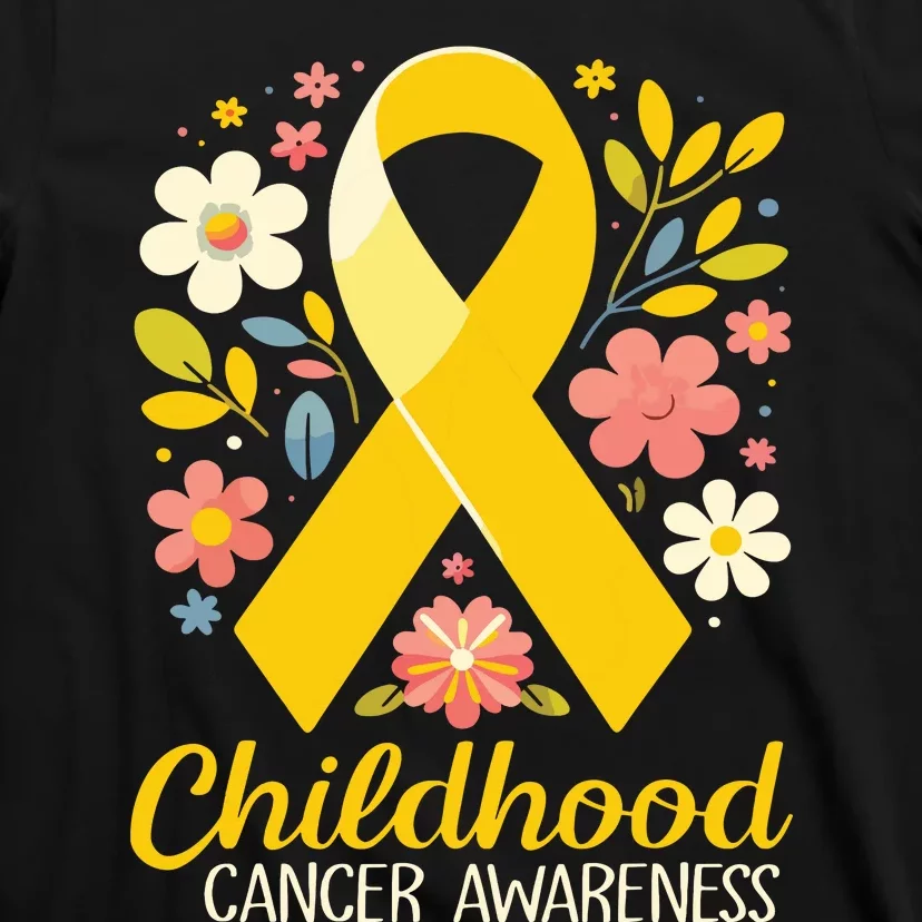 Gold Ribbon Childhood Cancer Awareness Girl T-Shirt