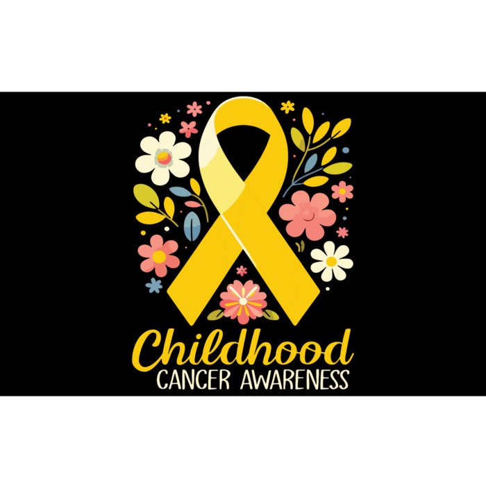 Gold Ribbon Childhood Cancer Awareness Girl Bumper Sticker