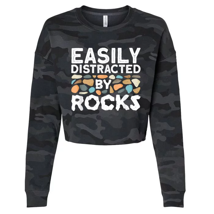 Geology , Rock Collector , Geologist Stone Cropped Pullover Crew