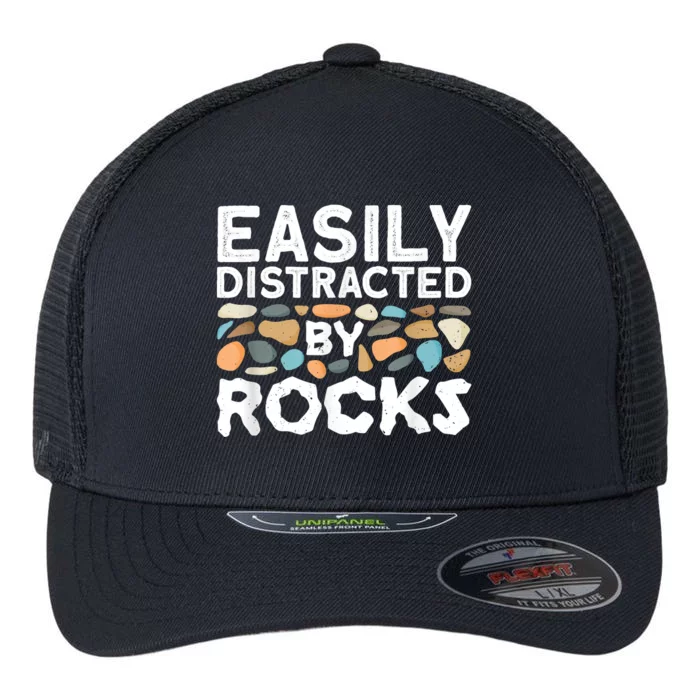 Geology , Rock Collector , Geologist Stone Flexfit Unipanel Trucker Cap