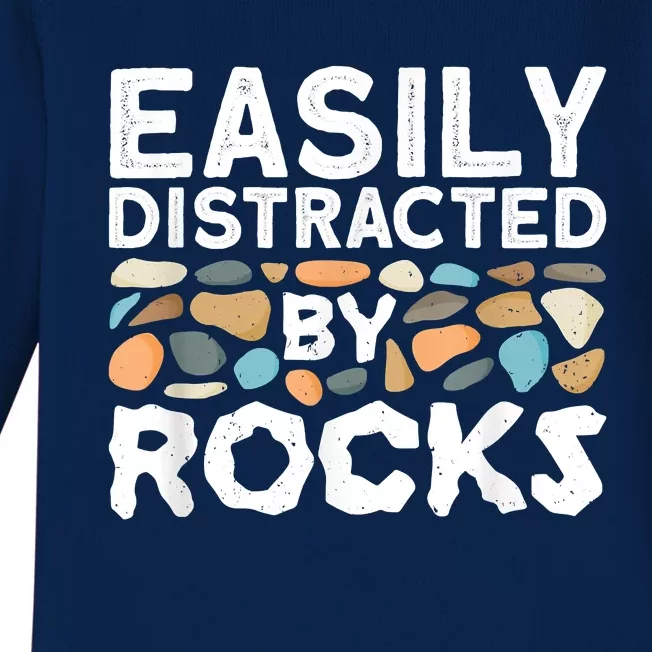 Geology , Rock Collector , Geologist Stone Baby Long Sleeve Bodysuit