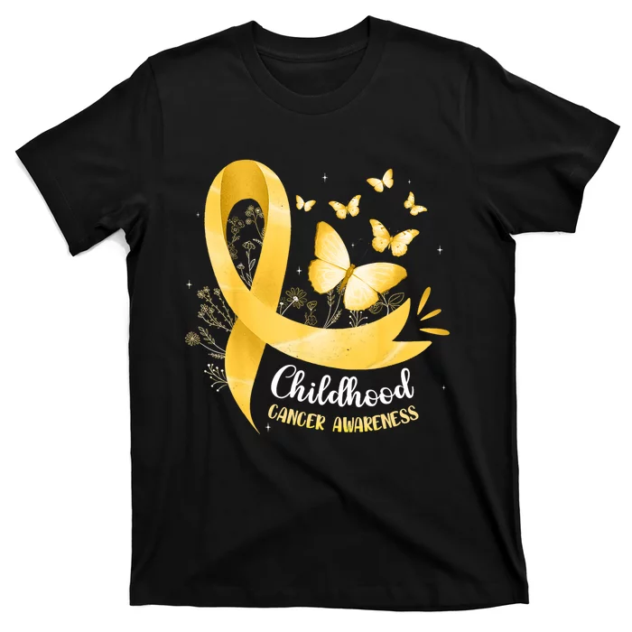 Gold Ribbon Childhood Cancer Awareness T-Shirt