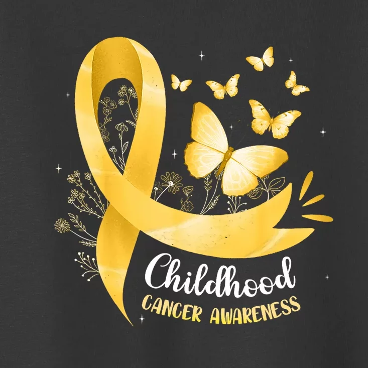 Gold Ribbon Childhood Cancer Awareness Toddler T-Shirt