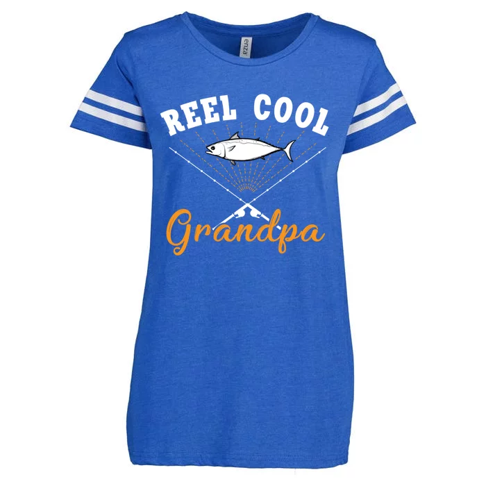 Great Reel Cool Grandpa Fishing Gift Enza Ladies Jersey Football T-Shirt