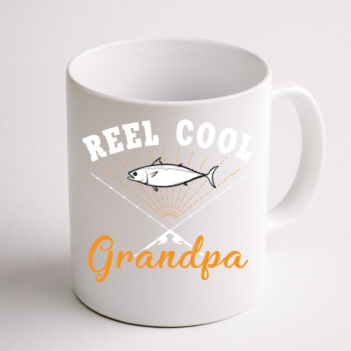 Great Reel Cool Grandpa Fishing Gift Front & Back Coffee Mug