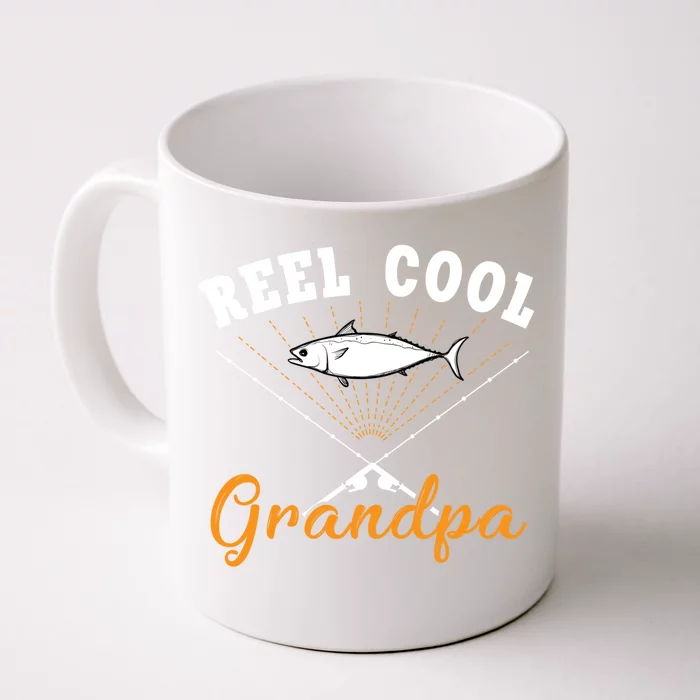 Great Reel Cool Grandpa Fishing Gift Front & Back Coffee Mug