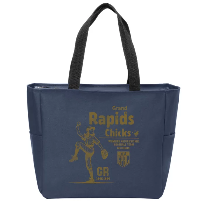 Grand Rapids Chicks Professional Women Baseball Zip Tote Bag