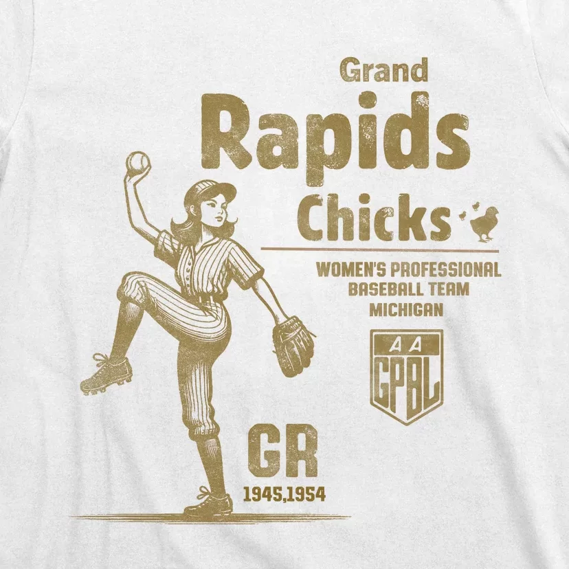 Grand Rapids Chicks Professional Women Baseball T-Shirt