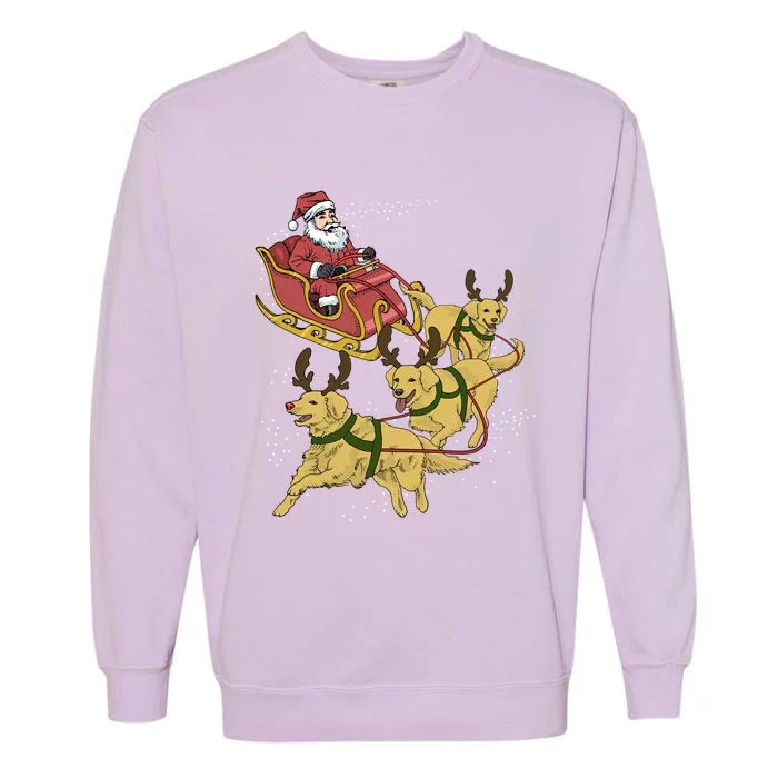 Golden Retriever Christmas Great Gift Garment-Dyed Sweatshirt