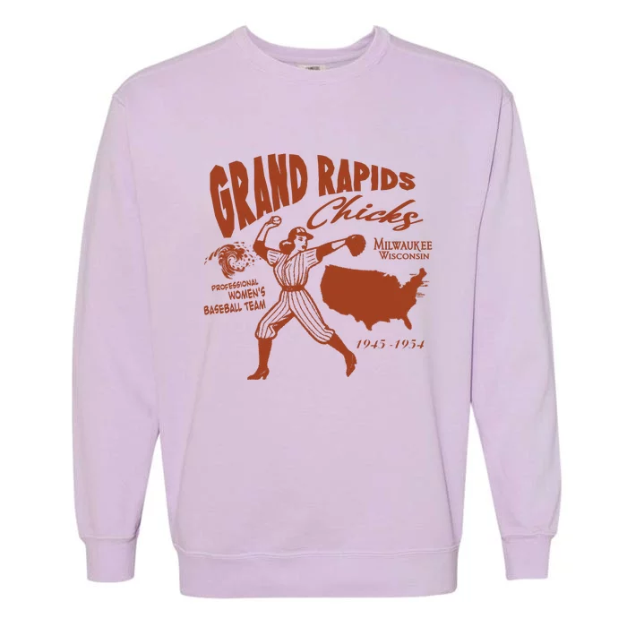 Grand Rapids Chicks Professional Women Baseball Team Garment-Dyed Sweatshirt