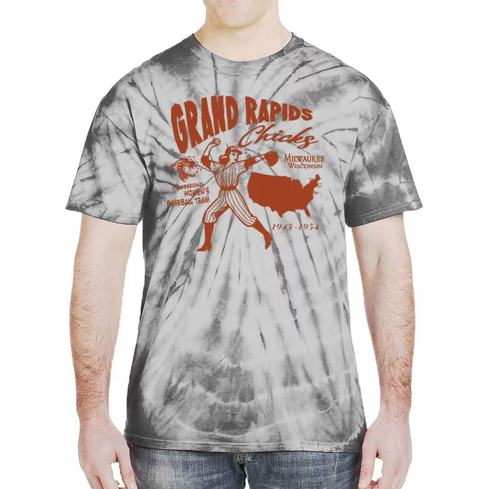 Grand Rapids Chicks Professional Women Baseball Team Tie-Dye T-Shirt