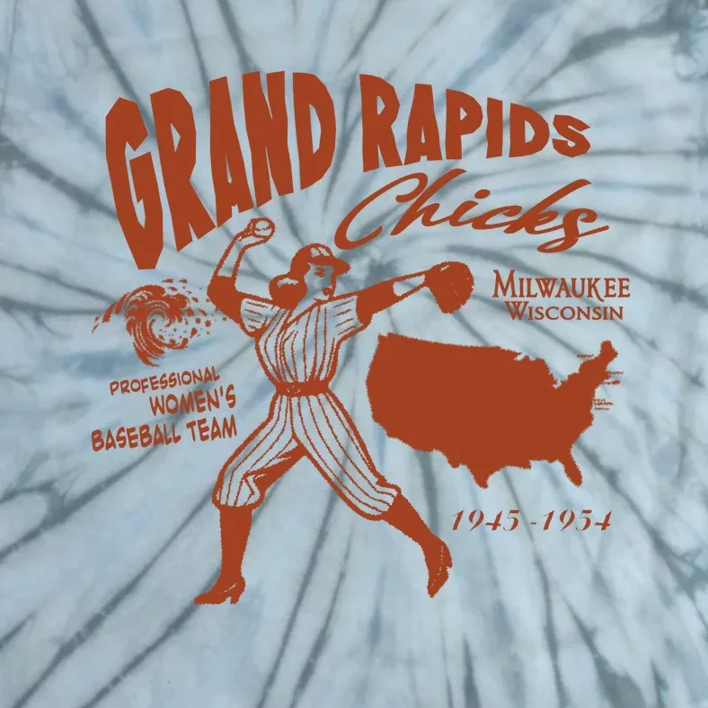 Grand Rapids Chicks Professional Women Baseball Team Tie-Dye T-Shirt