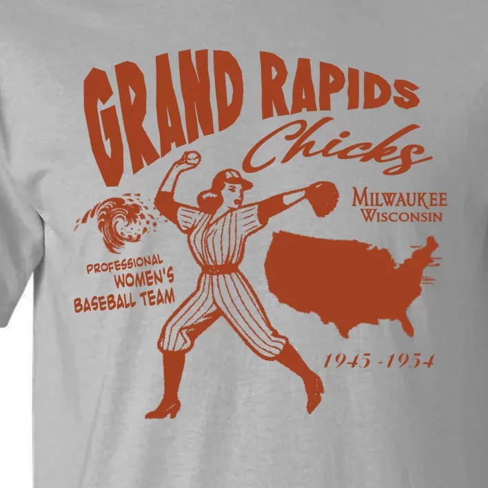 Grand Rapids Chicks Professional Women Baseball Team Tall T-Shirt