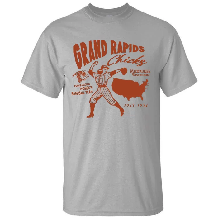 Grand Rapids Chicks Professional Women Baseball Team Tall T-Shirt