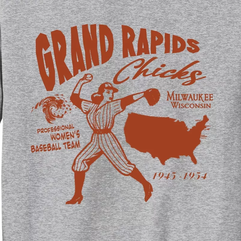 Grand Rapids Chicks Professional Women Baseball Team Tall Sweatshirt