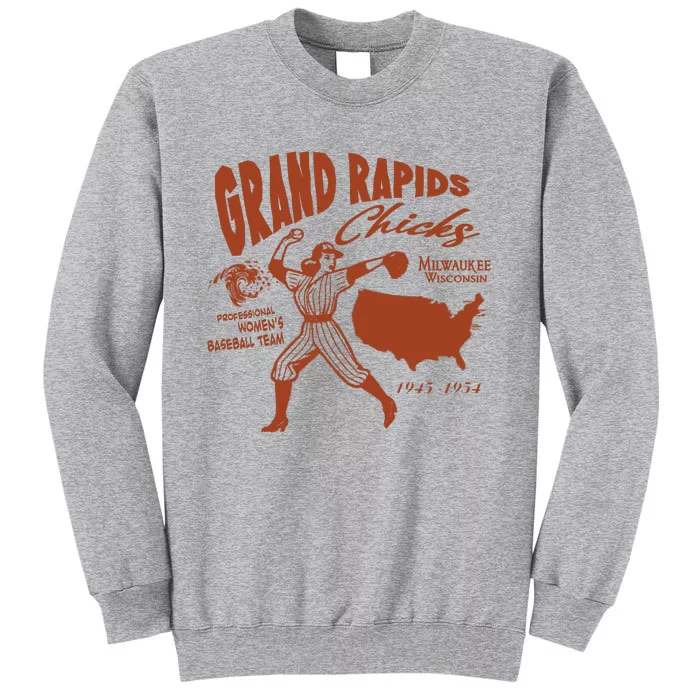 Grand Rapids Chicks Professional Women Baseball Team Tall Sweatshirt