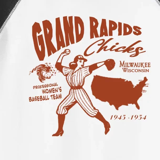 Grand Rapids Chicks Professional Women Baseball Team Toddler Fine Jersey T-Shirt