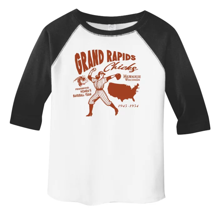 Grand Rapids Chicks Professional Women Baseball Team Toddler Fine Jersey T-Shirt