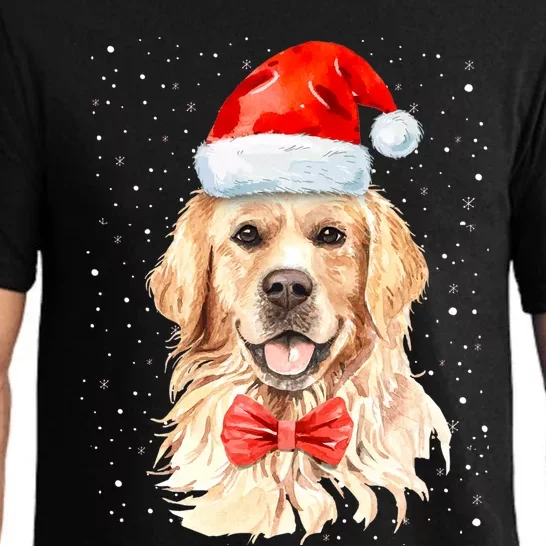 Golden Retriever Christmas Idea And Santa Xmas Dog Gift Pajama Set