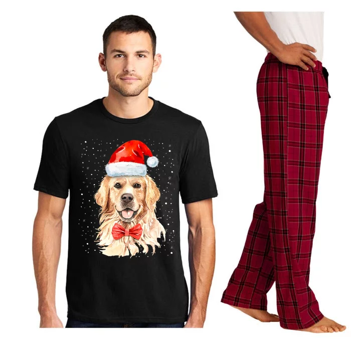 Golden Retriever Christmas Idea And Santa Xmas Dog Gift Pajama Set