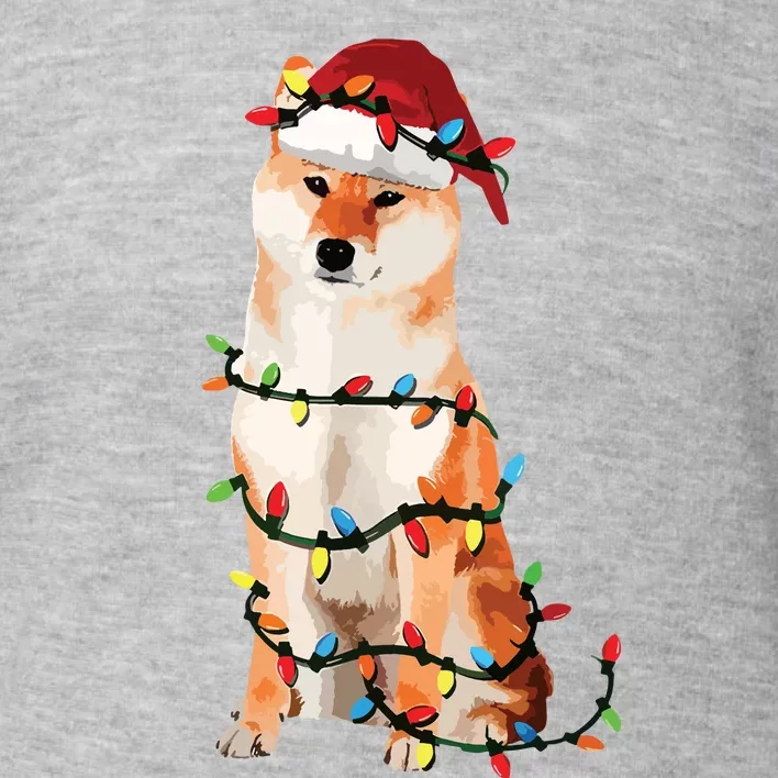 Golden Retrievers Christmas Lights Hat Santa Dog Lover VNeck Toddler Sweatshirt