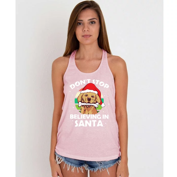 Golden Retriever Christmas Cool Gift Women's Knotted Racerback Tank