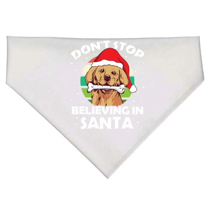 Golden Retriever Christmas Cool Gift USA-Made Doggie Bandana