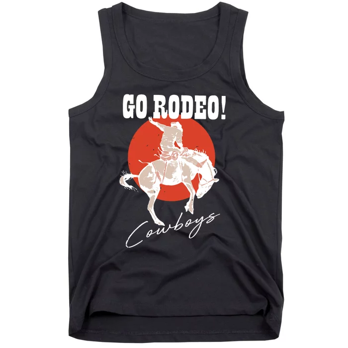 Go Rodeo Country Vintage Rodeo Cowgirl Tank Top