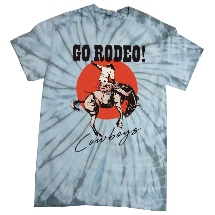 Go Rodeo Country Vintage Rodeo Cowgirl Tie-Dye T-Shirt