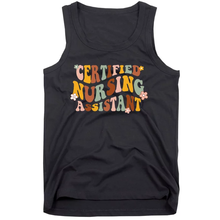 Groovy Retro CNA Certified Nursing Assistants Tank Top