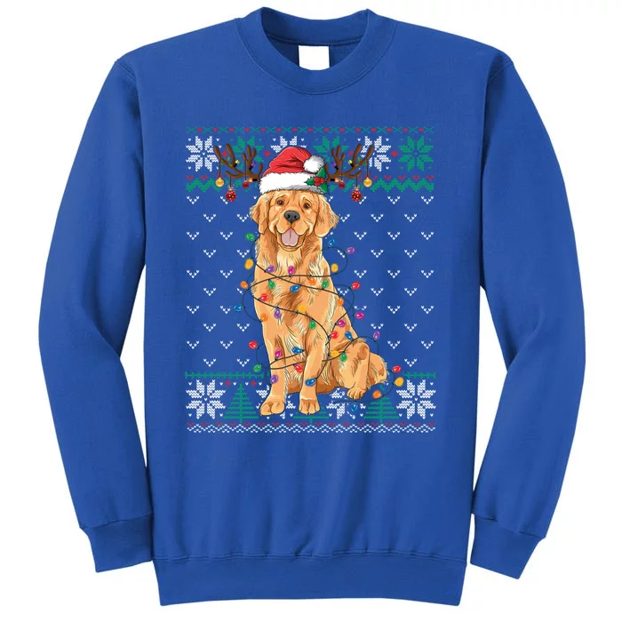 Golden Retriever Christmas Ugly Sweater Funny Dog Lover Xmas Gift Tall Sweatshirt