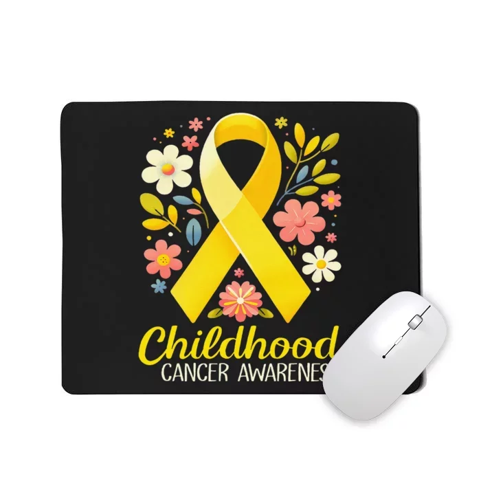 Gold Ribbon Childhood Cancer Awareness Girl Gift Mousepad