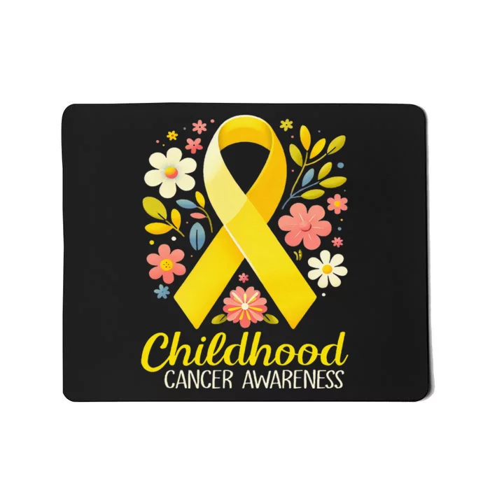 Gold Ribbon Childhood Cancer Awareness Girl Gift Mousepad