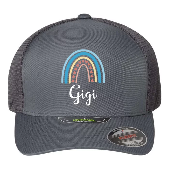 Gigi Rainbow Cute Gift For Grandma Flexfit Unipanel Trucker Cap