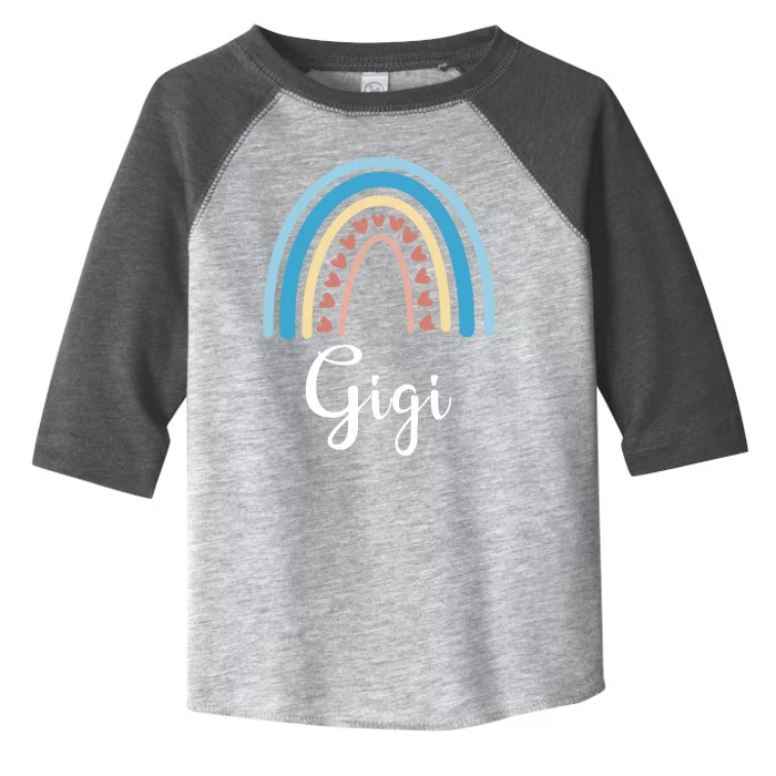 Gigi Rainbow Cute Gift For Grandma Toddler Fine Jersey T-Shirt