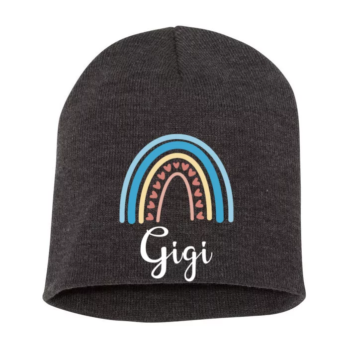 Gigi Rainbow Cute Gift For Grandma Short Acrylic Beanie