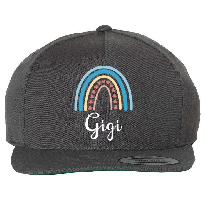 Gigi Rainbow Cute Gift For Grandma Wool Snapback Cap