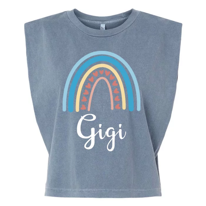 Gigi Rainbow Cute Gift For Grandma Garment-Dyed Women's Muscle Tee