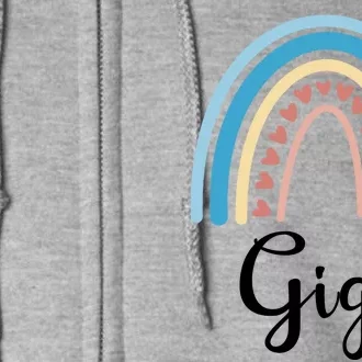 Gigi Rainbow Cute Gift For Grandma Full Zip Hoodie