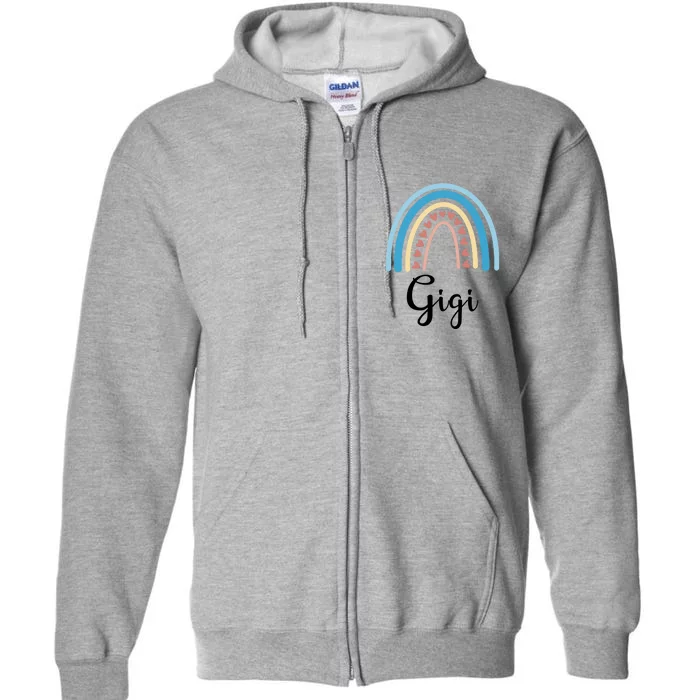 Gigi Rainbow Cute Gift For Grandma Full Zip Hoodie