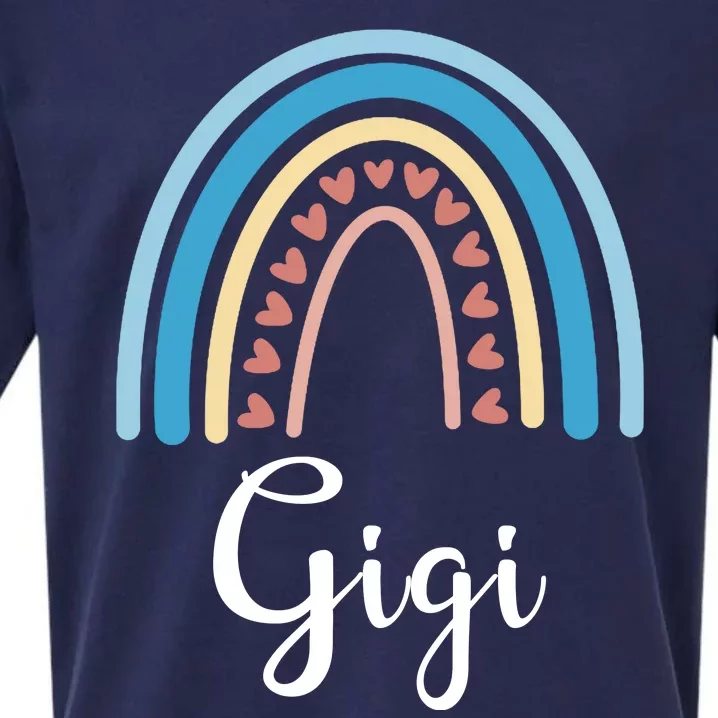 Gigi Rainbow Cute Gift For Grandma Sueded Cloud Jersey T-Shirt