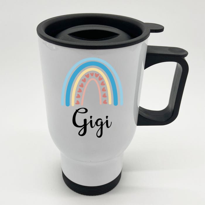 Gigi Rainbow Cute Gift For Grandma Front & Back Stainless Steel Travel Mug