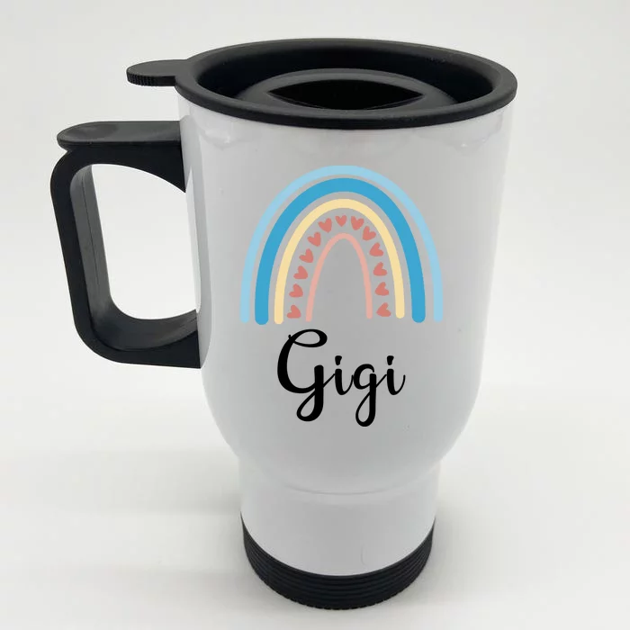 Gigi Rainbow Cute Gift For Grandma Front & Back Stainless Steel Travel Mug