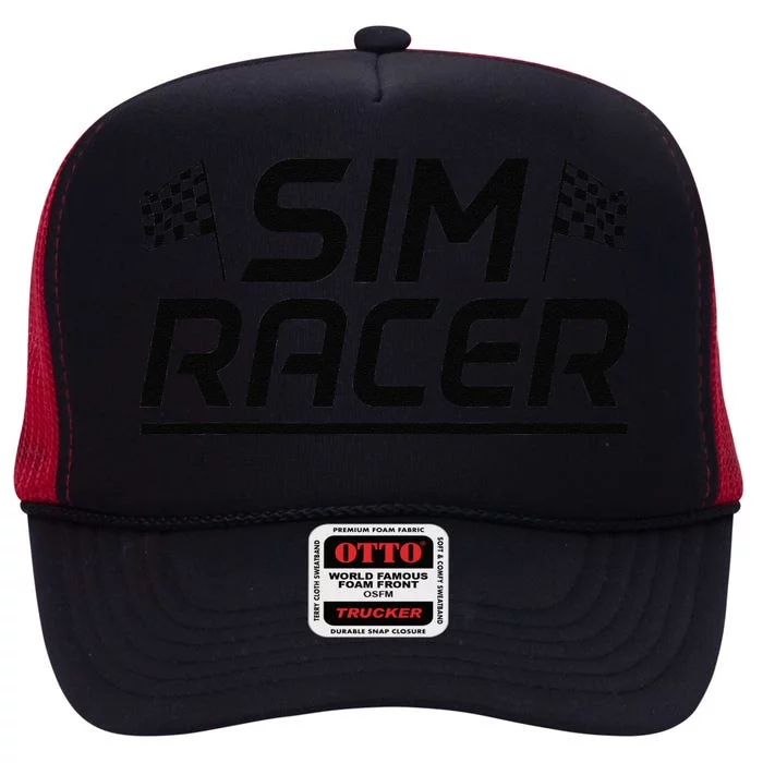 Gaming Race Car Racer Simulation Sim Racing High Crown Mesh Trucker Hat