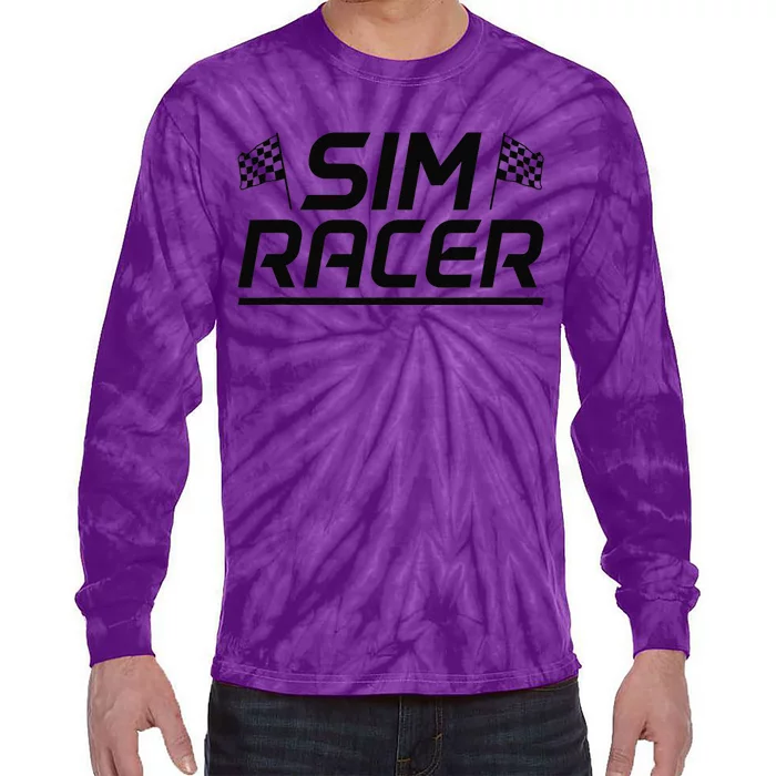 Gaming Race Car Racer Simulation Sim Racing Tie-Dye Long Sleeve Shirt